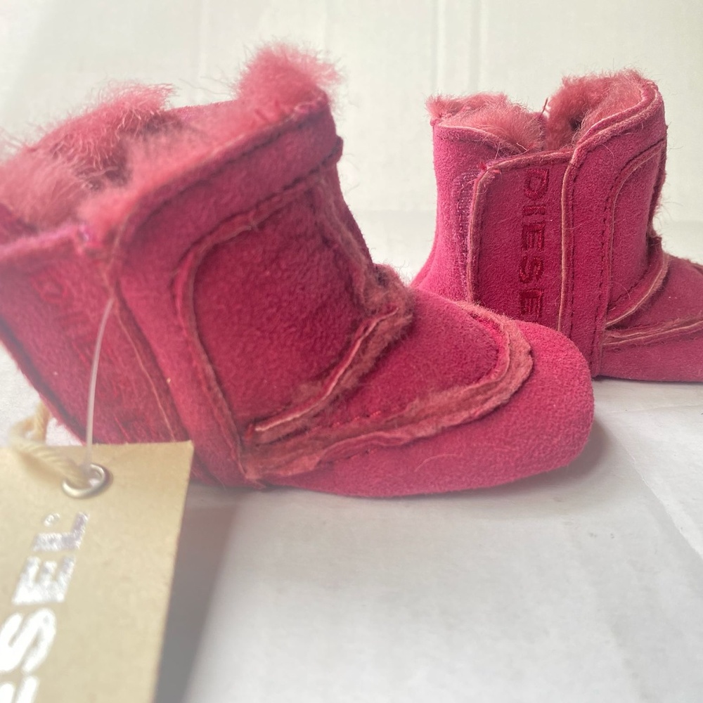 Diesel Baby Girl New ELF FAUX FUR BOOTIES BOOTS 16 &18 Eur/ 0 US RTL $69